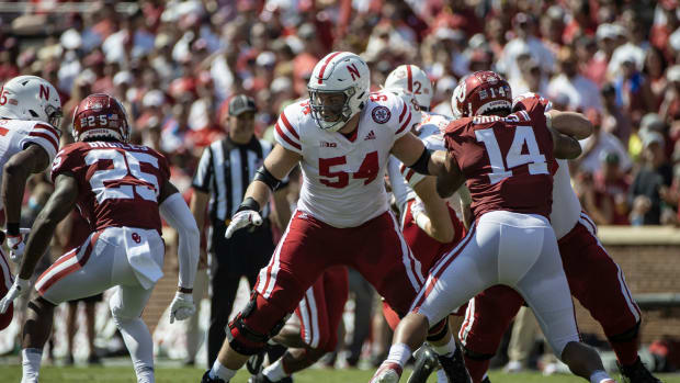 Bryce Benhart 2021 Nebraska vs Oklahoma football